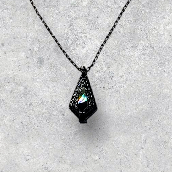 Fragrant Jewels Wicked Unicorn Collection's 18K Black Gold Swarovski Necklace - Picture 5 of 8